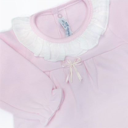Calamaro Baby Girl Pink Cotton Suit "17848 Pink"
