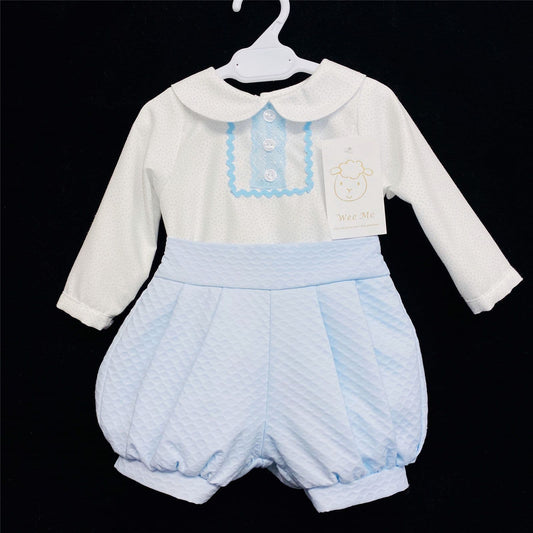 *Clearance* Baby Boy Blue Waffle Jam Pants Outfit "MYD216"
