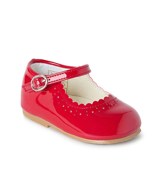 Baby Girls Red Patent Bar Shoes