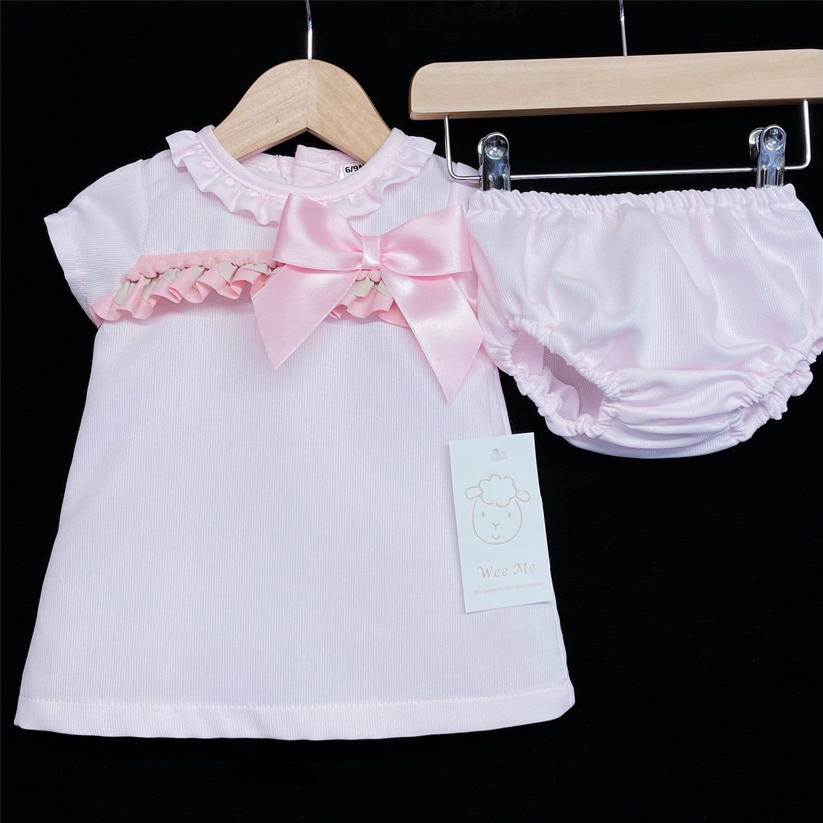 Pink A Line Dress Camel Lace Detail with Pants "MYDA606"