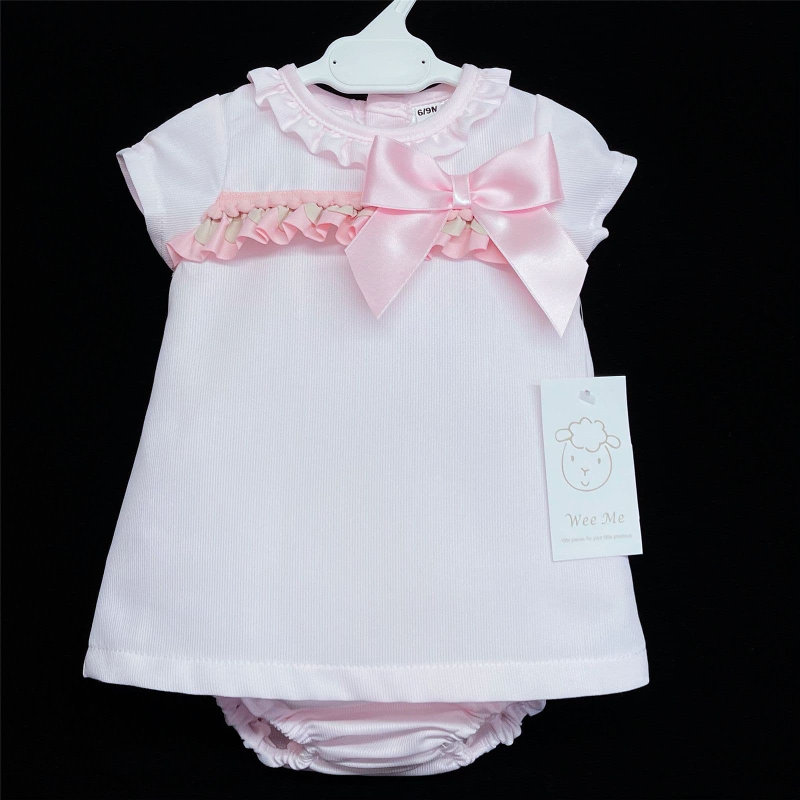 Pink A Line Dress Camel Lace Detail with Pants "MYDA606"