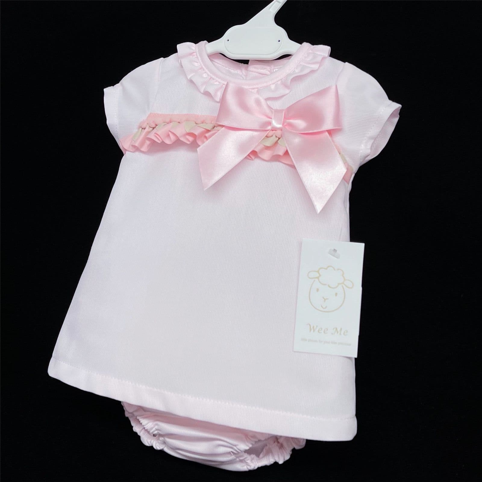 Pink A Line Dress Camel Lace Detail with Pants "MYDA606"