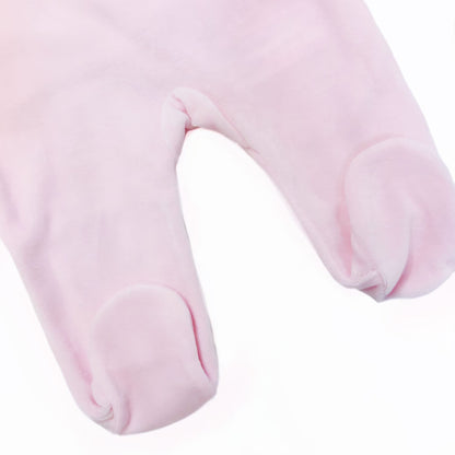 *SALE* 023HA-714 SARDON Baby Pink Cotton Velour Collar Bodysuit