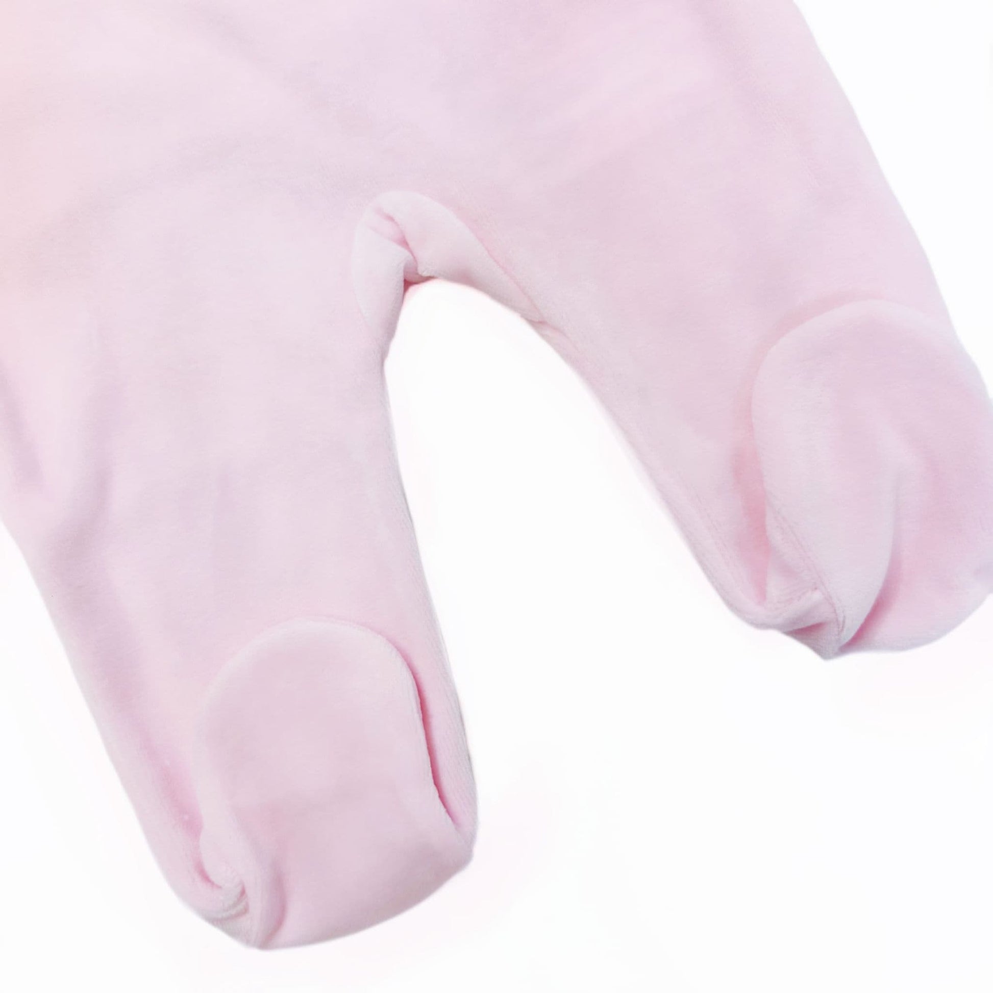 *SALE* 023HA-714 SARDON Baby Pink Cotton Velour Collar Bodysuit