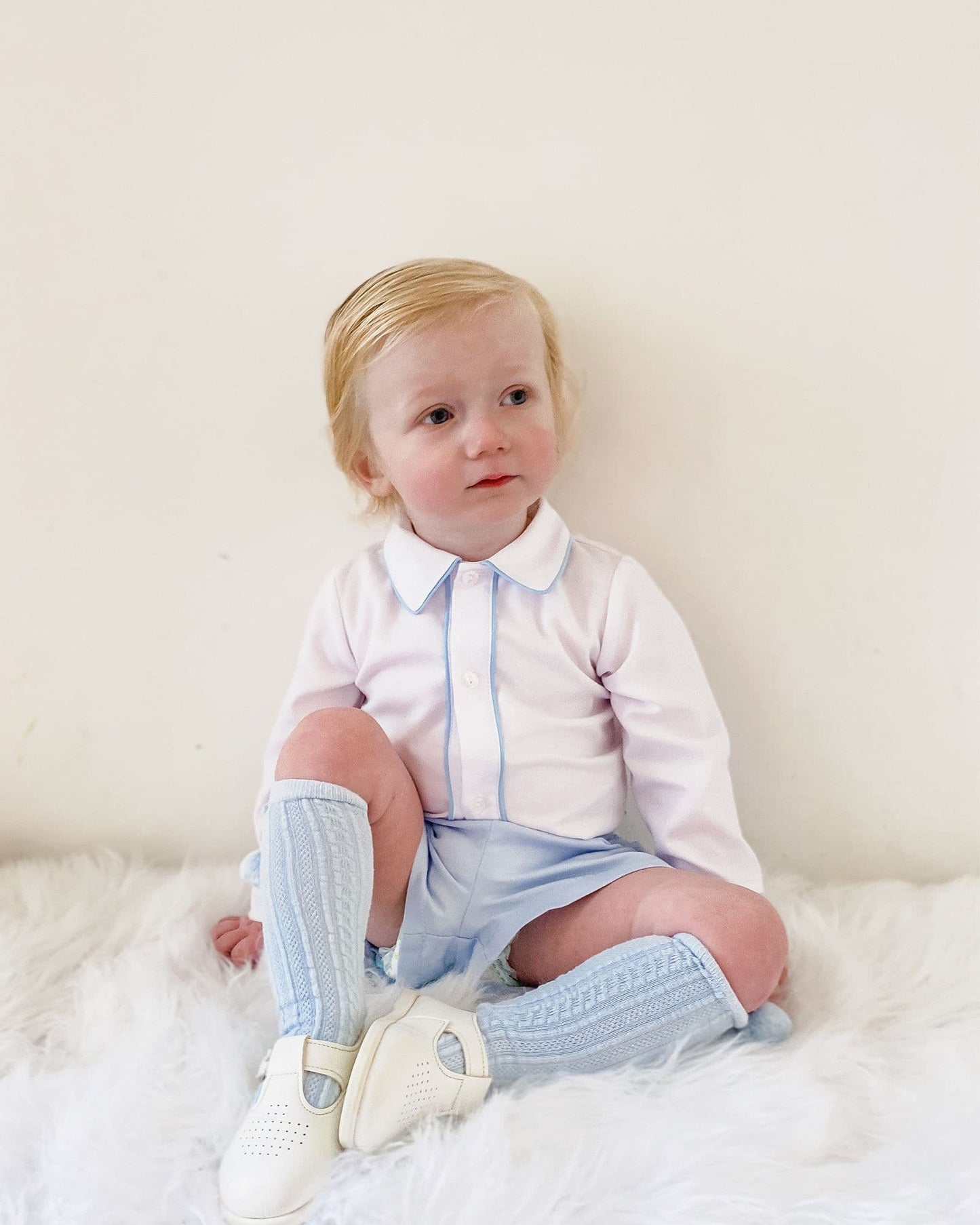 *SALE* Baby Boy Blue Cotton Dungaree with Shirt "MYDE004"