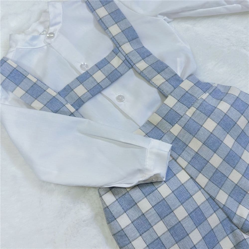 *SALE* Baby Boy Blue Tartan outfit with Shirt "MYD2391B"