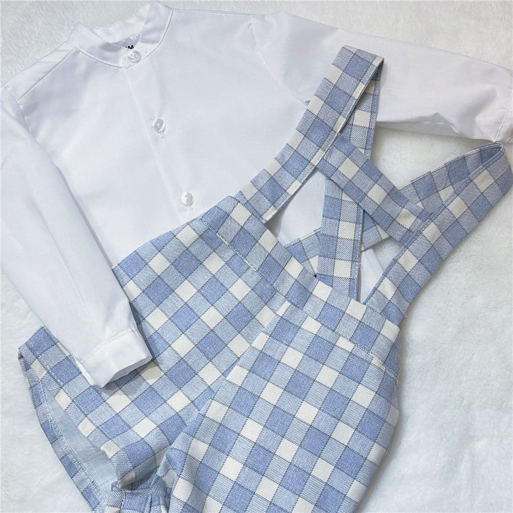 *SALE* Baby Boy Blue Tartan outfit with Shirt "MYD2391B"