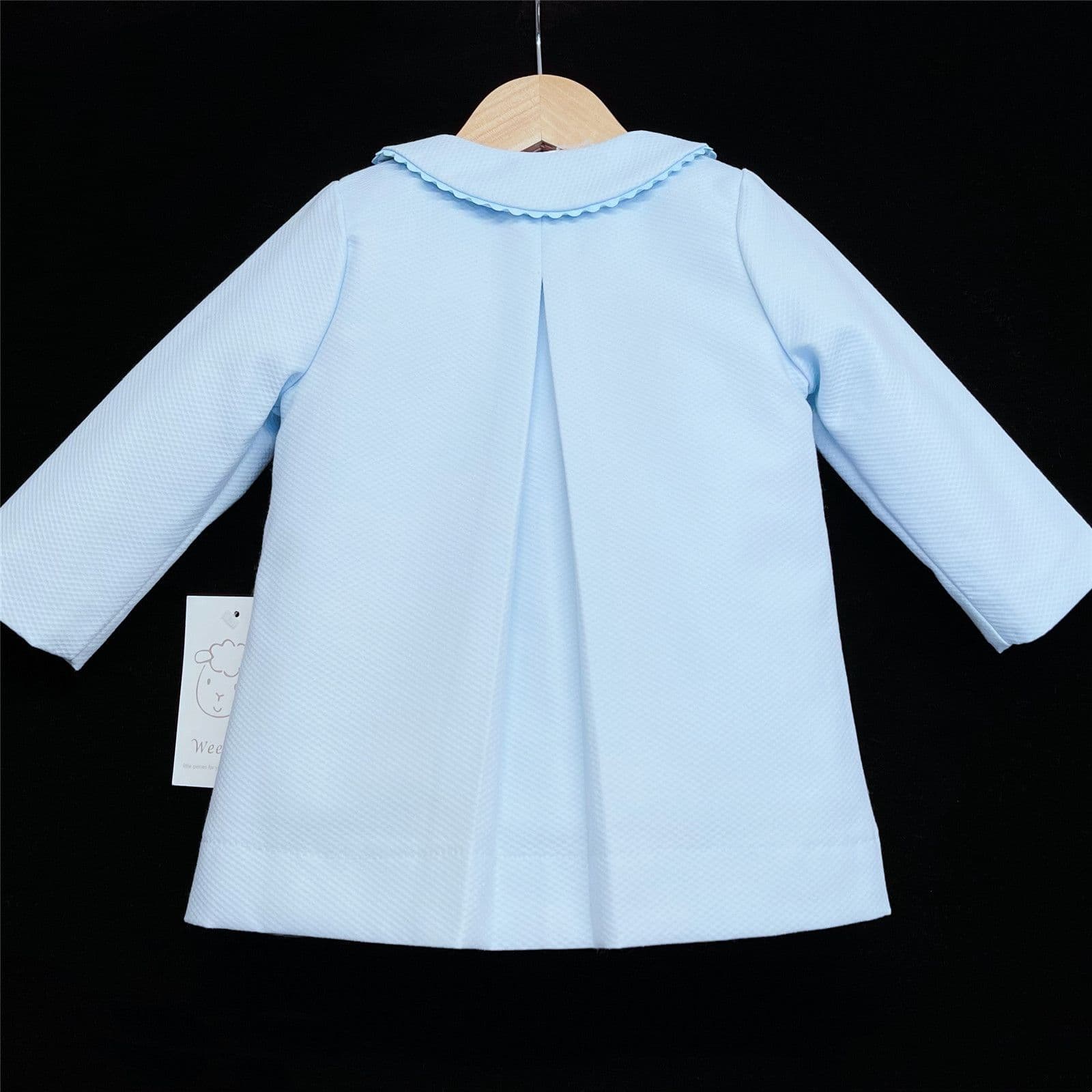*SALE* Baby Boy Blue Waffle Jacket with Ribbon Insert "ABR003B