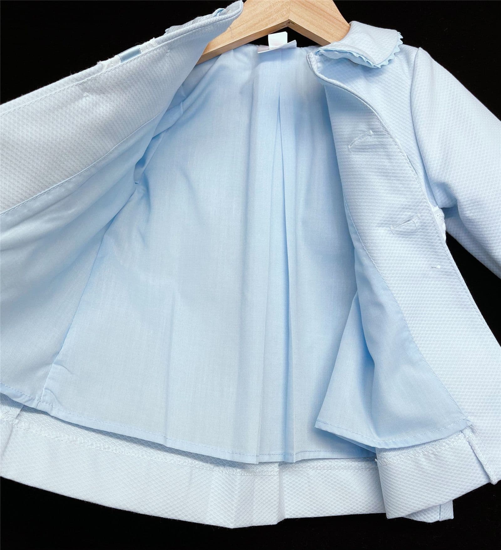 *SALE* Baby Boy Blue Waffle Jacket with Ribbon Insert "ABR003B
