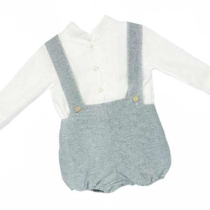 *SALE* Baby Boy Grey Strap Shorts with Shirt "MYDB2485"