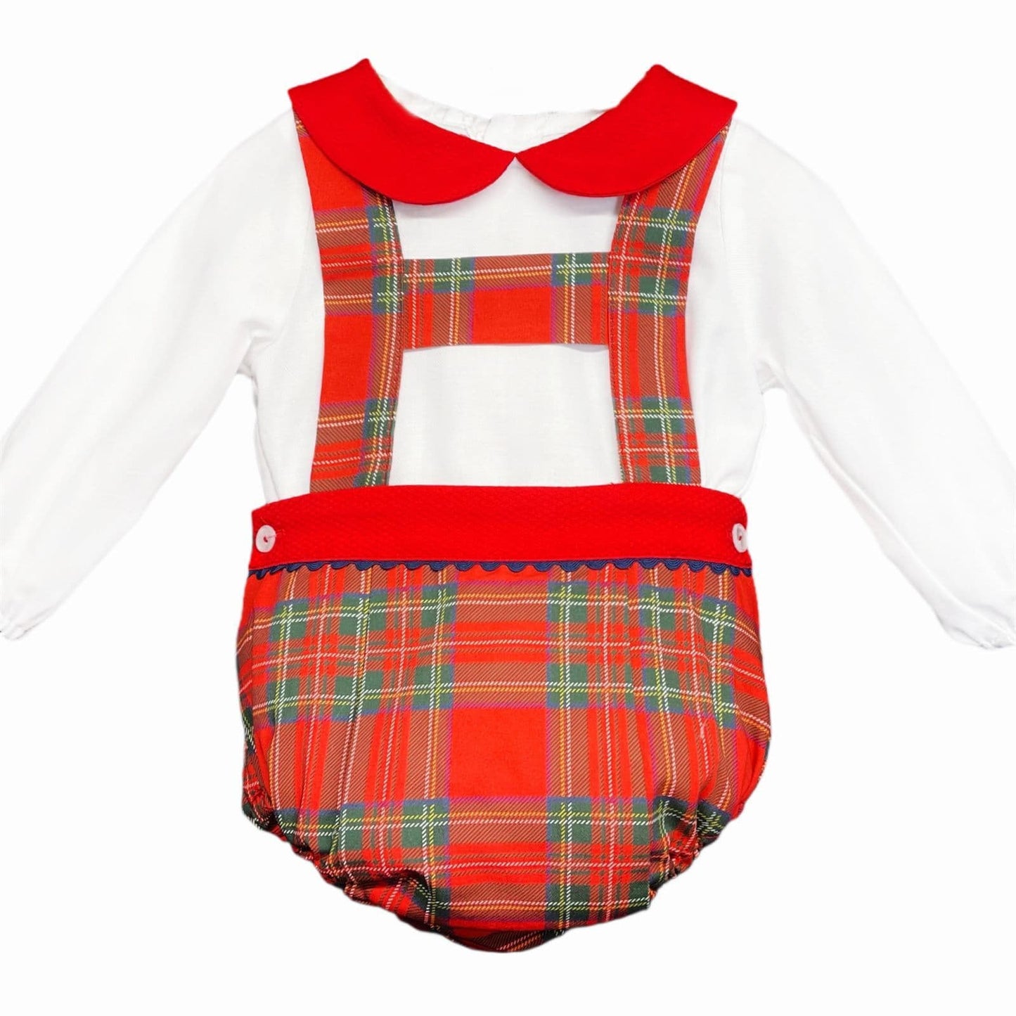 *SALE* Baby Boy Red Tartan H Strip Romper with Shirt Christmas "MYD825"