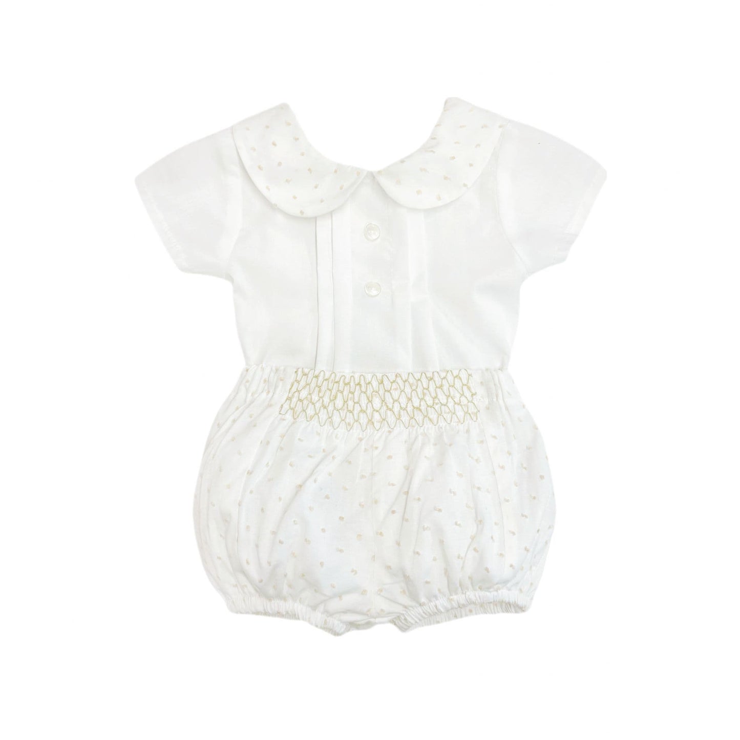 *SALE* Baby Boy White/Sand Plumetis Jam Pants with Top "MYD2460"
