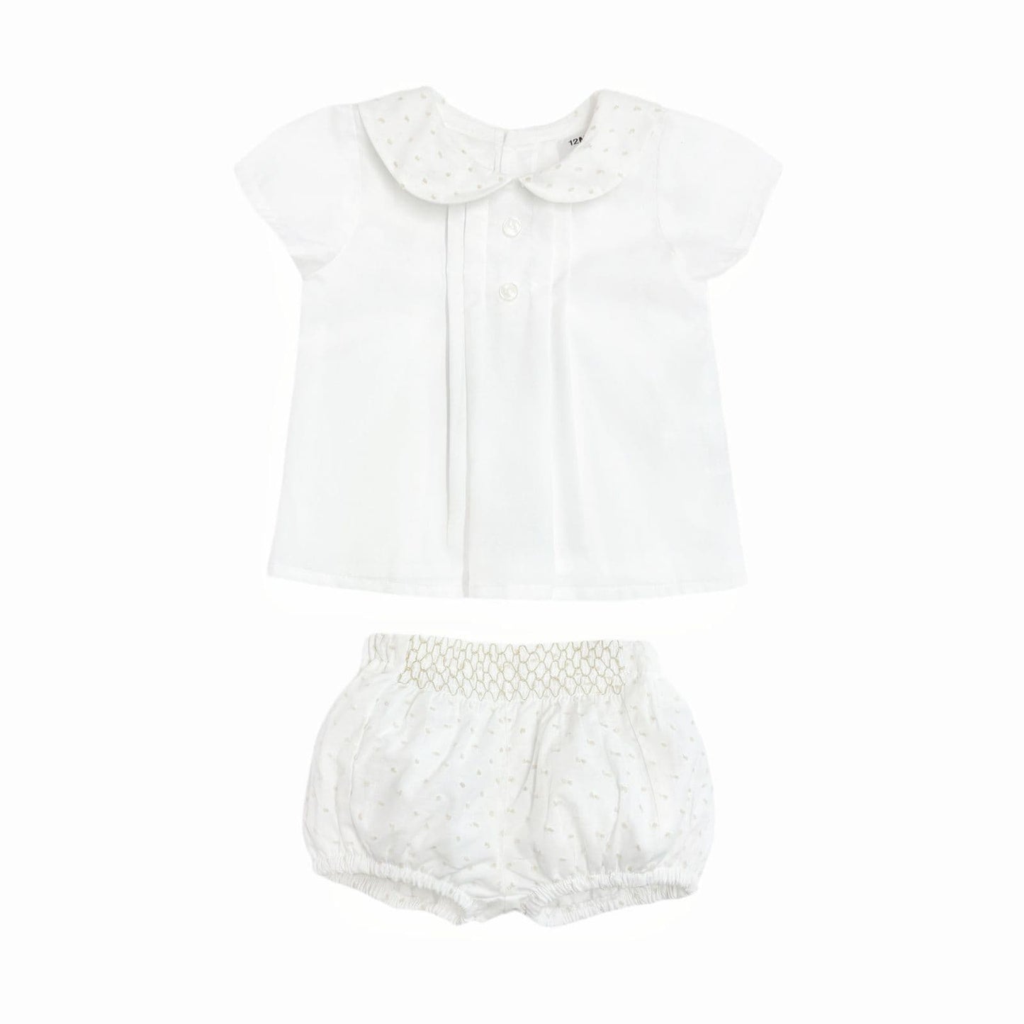 *SALE* Baby Boy White/Sand Plumetis Jam Pants with Top "MYD2460"