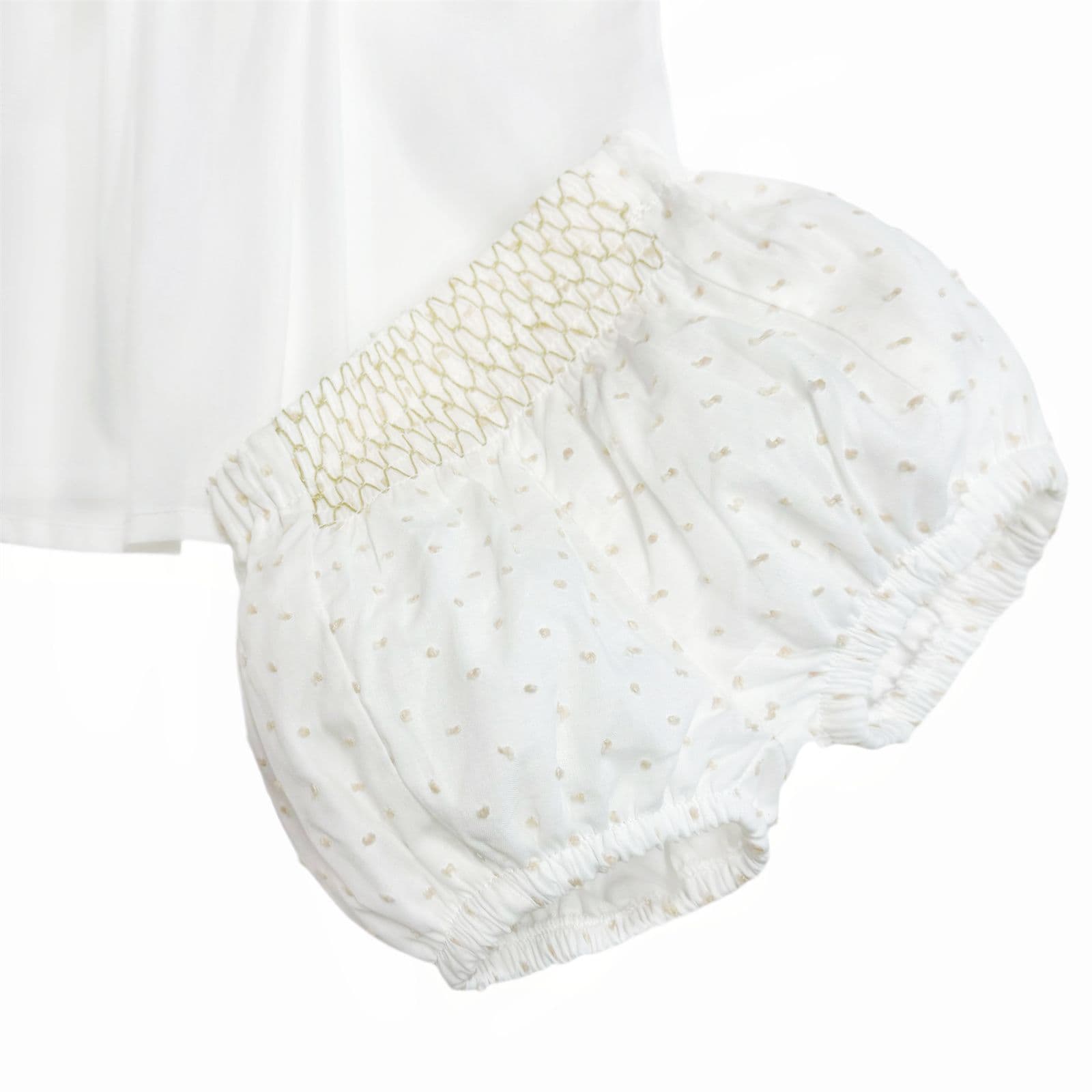 *SALE* Baby Boy White/Sand Plumetis Jam Pants with Top "MYD2460"