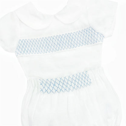 *SALE* Baby Boy White Smocked Outfit Shorts with Top "MYD2457"