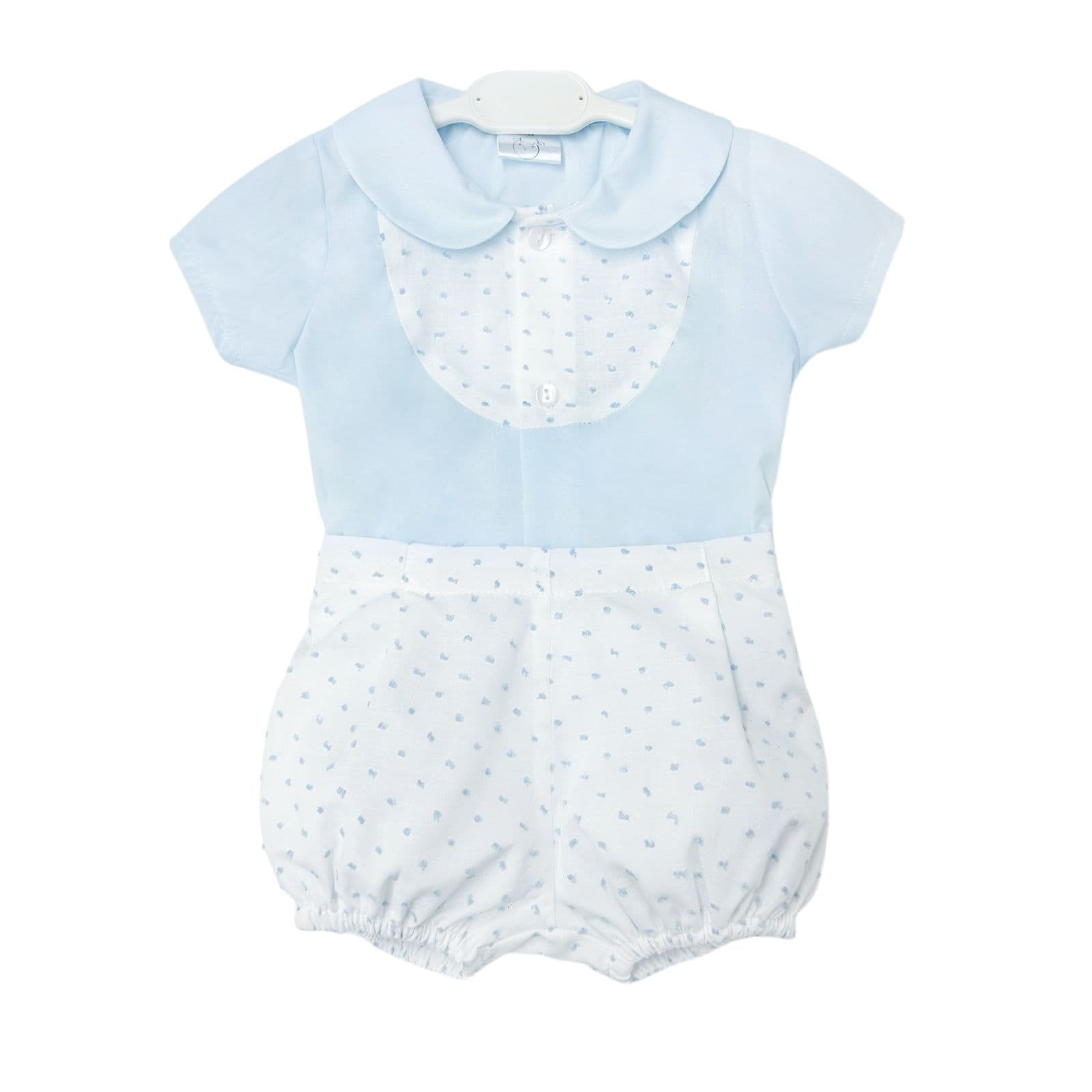 *SALE* Baby Boy White Smocked Shorts with Top "MYD2461"