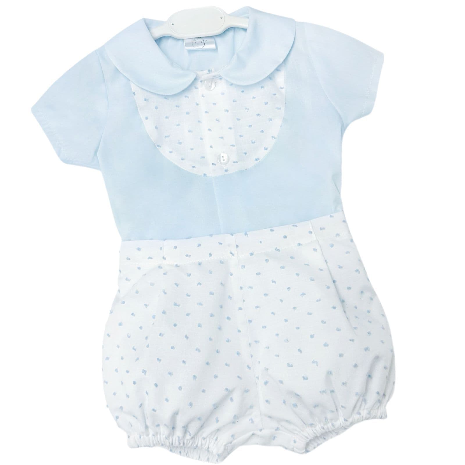 *SALE* Baby Boy White Smocked Shorts with Top "MYD2461"