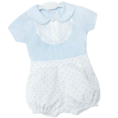 *SALE* Baby Boy White Smocked Shorts with Top "MYD2461"