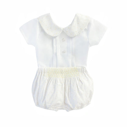 *SALE* Baby Boy White with Yellow Jam Pants with Top "MYD2459"