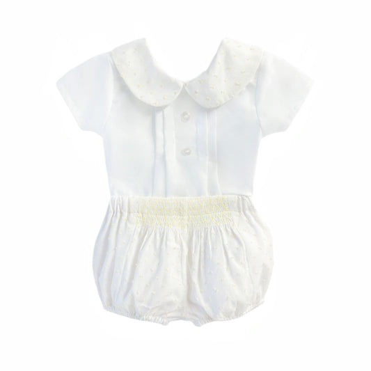 *SALE* Baby Boy White with Yellow Jam Pants with Top "MYD2459"