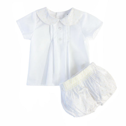 *SALE* Baby Boy White with Yellow Jam Pants with Top "MYD2459"