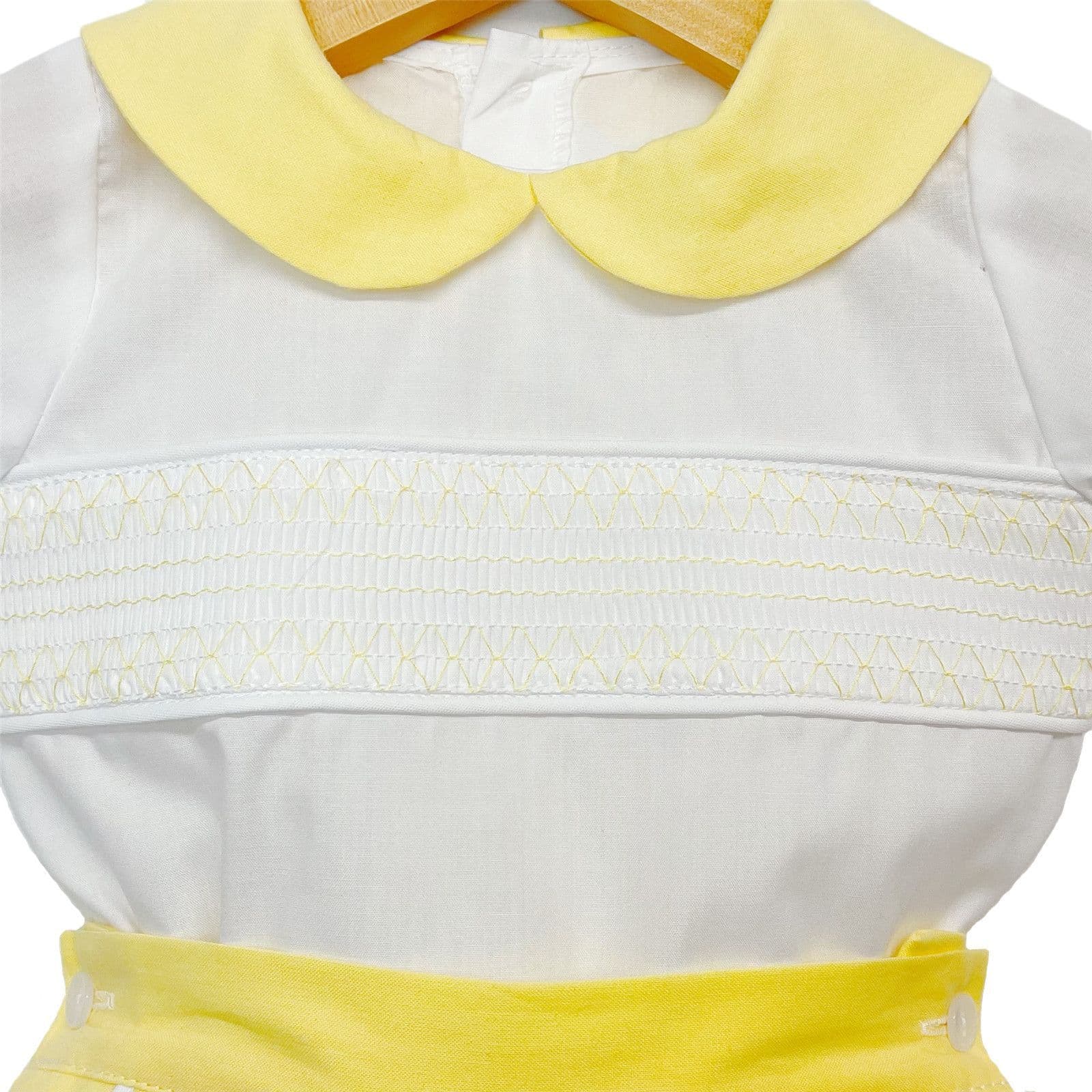 *SALE* Baby Boy Yellow Smocked Shirt with Shorts "MYD2223Y"