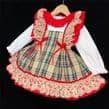 *SALE* Baby Girl Beige Tartan Pinafore with Blouse "2161 Beige"