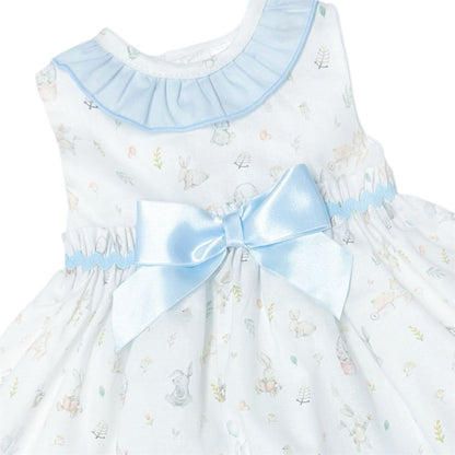 *SALE* Baby Girl Blue Bunny Print Dress with Pants "MYD2308"
