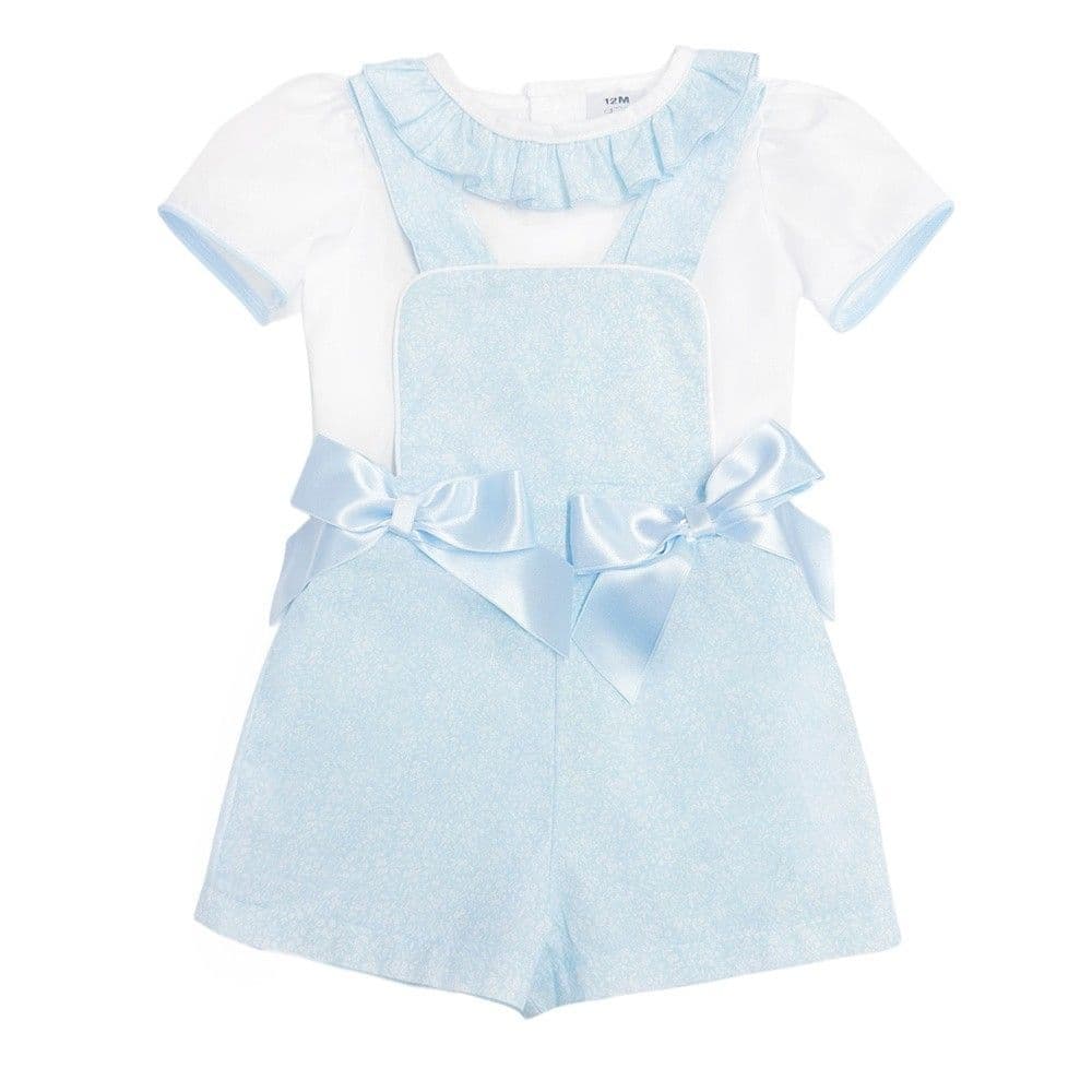 *SALE* Baby Girl Blue Floral Dungaree with Shirt "MYD2344B"