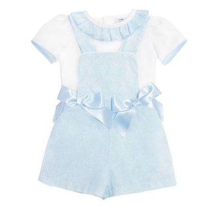 *SALE* Baby Girl Blue Floral Dungaree with Shirt "MYD2344B"