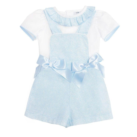 *SALE* Baby Girl Blue Floral Dungaree with Shirt "MYD2344B"