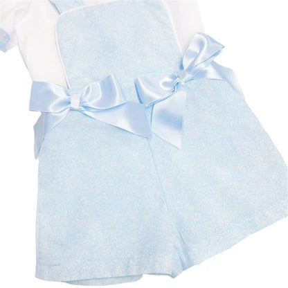 *SALE* Baby Girl Blue Floral Dungaree with Shirt "MYD2344B"