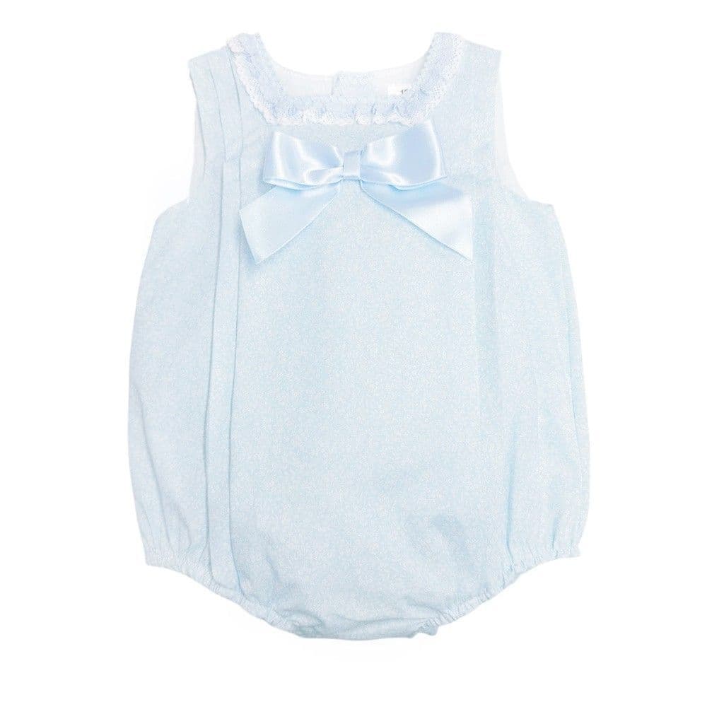 *SALE* Baby Girl Blue Floral Romper with Bow "MYD2341B"