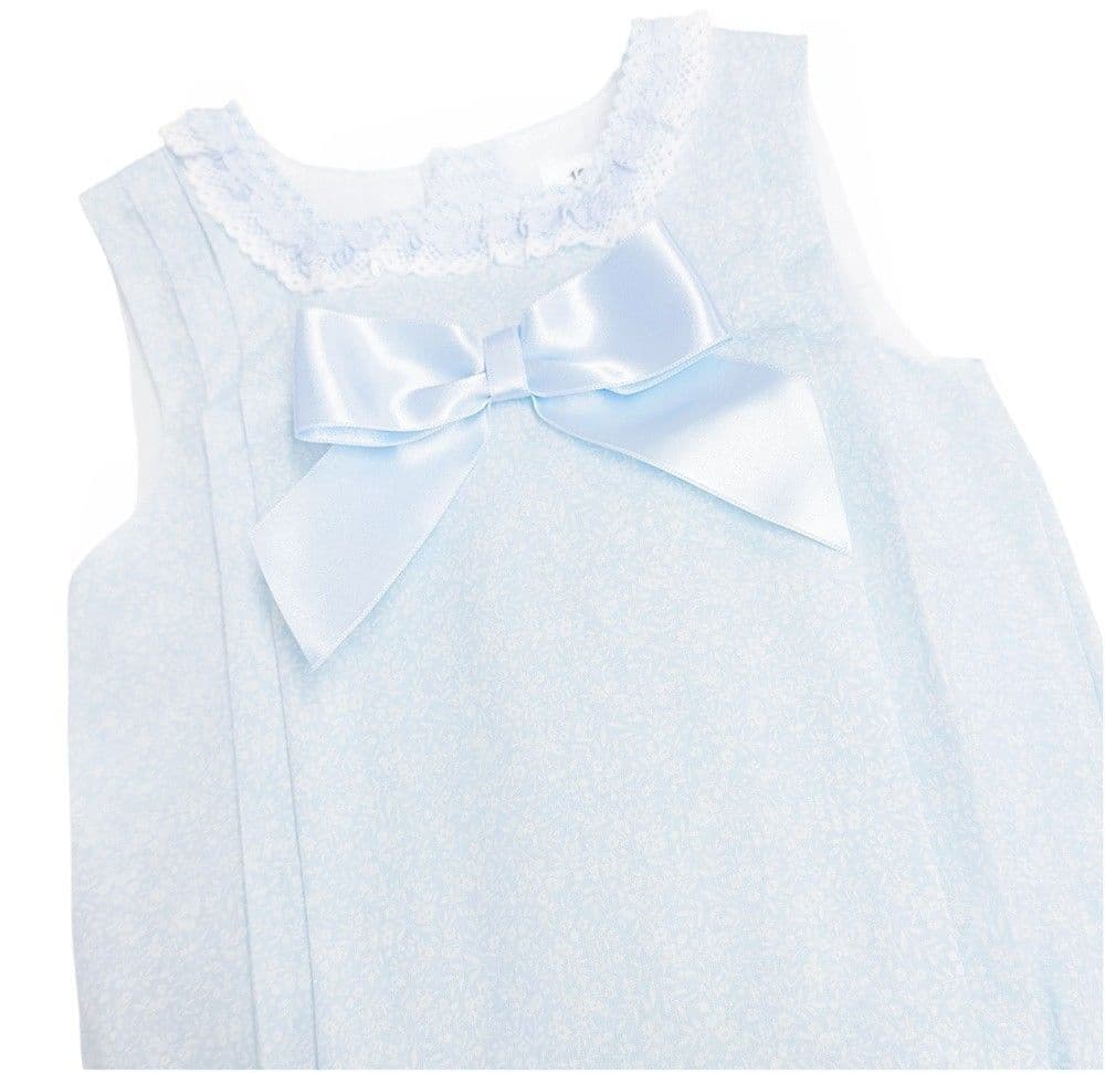 *SALE* Baby Girl Blue Floral Romper with Bow "MYD2341B"