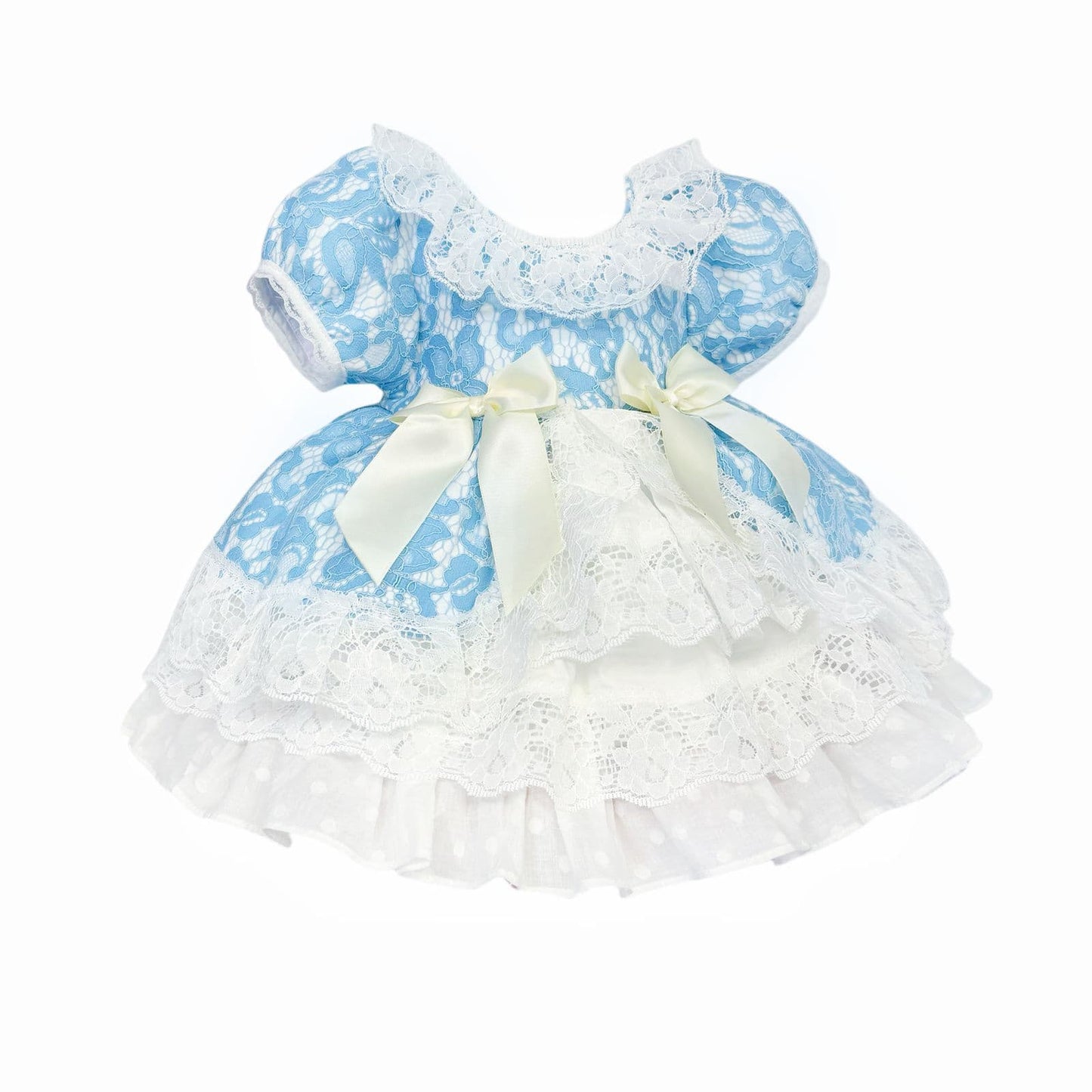 *SALE* Baby Girl Blue Lace Puff Ball Dress "2409 Blue"