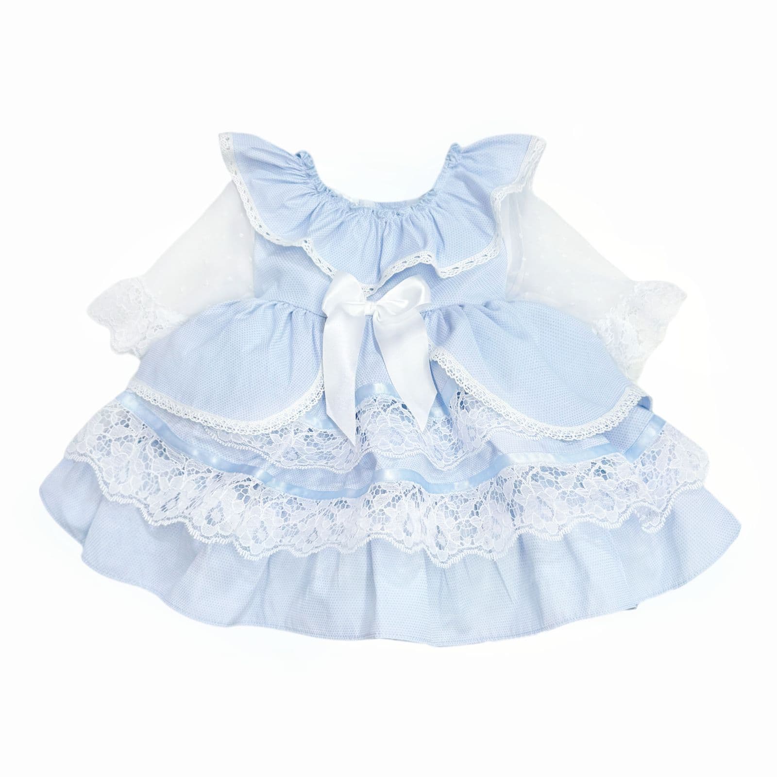 *SALE* Baby Girl Blue Lace Puff Ball Dress "2410 Blue"