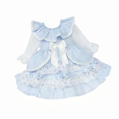 *SALE* Baby Girl Blue Lace Puff Ball Dress "2410 Blue"