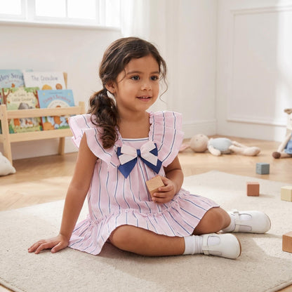 *SALE* Baby Girl Blue/Pink Sun Dress with Pants "LM2402"