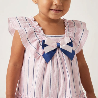 *SALE* Baby Girl Blue/Pink Sun Dress with Pants "LM2402"