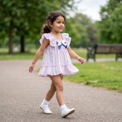 *SALE* Baby Girl Blue/Pink Sun Dress with Pants "LM2402"