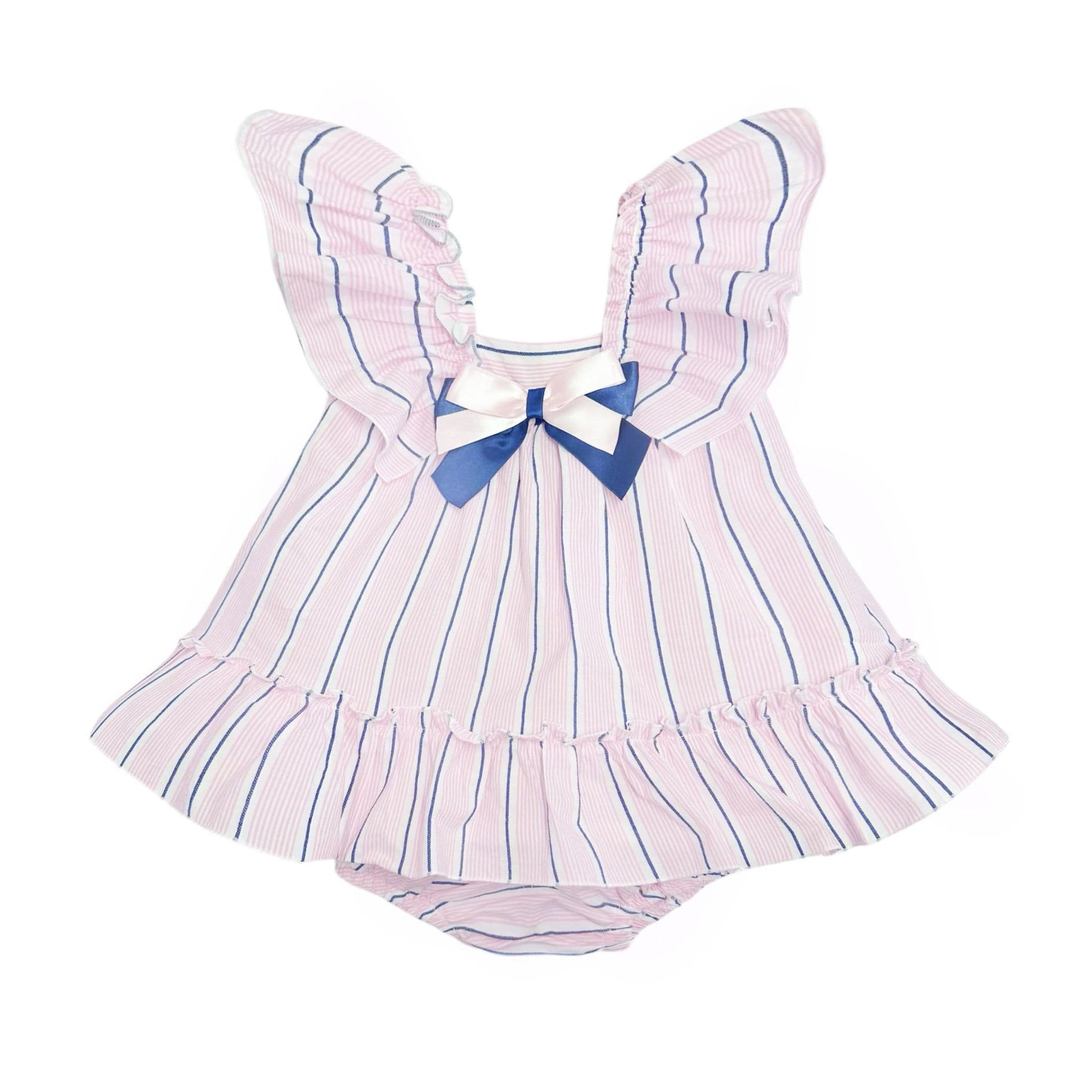 *SALE* Baby Girl Blue/Pink Sun Dress with Pants "LM2402"