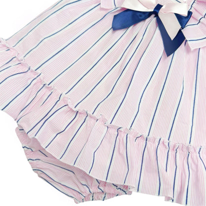 *SALE* Baby Girl Blue/Pink Sun Dress with Pants "LM2402"