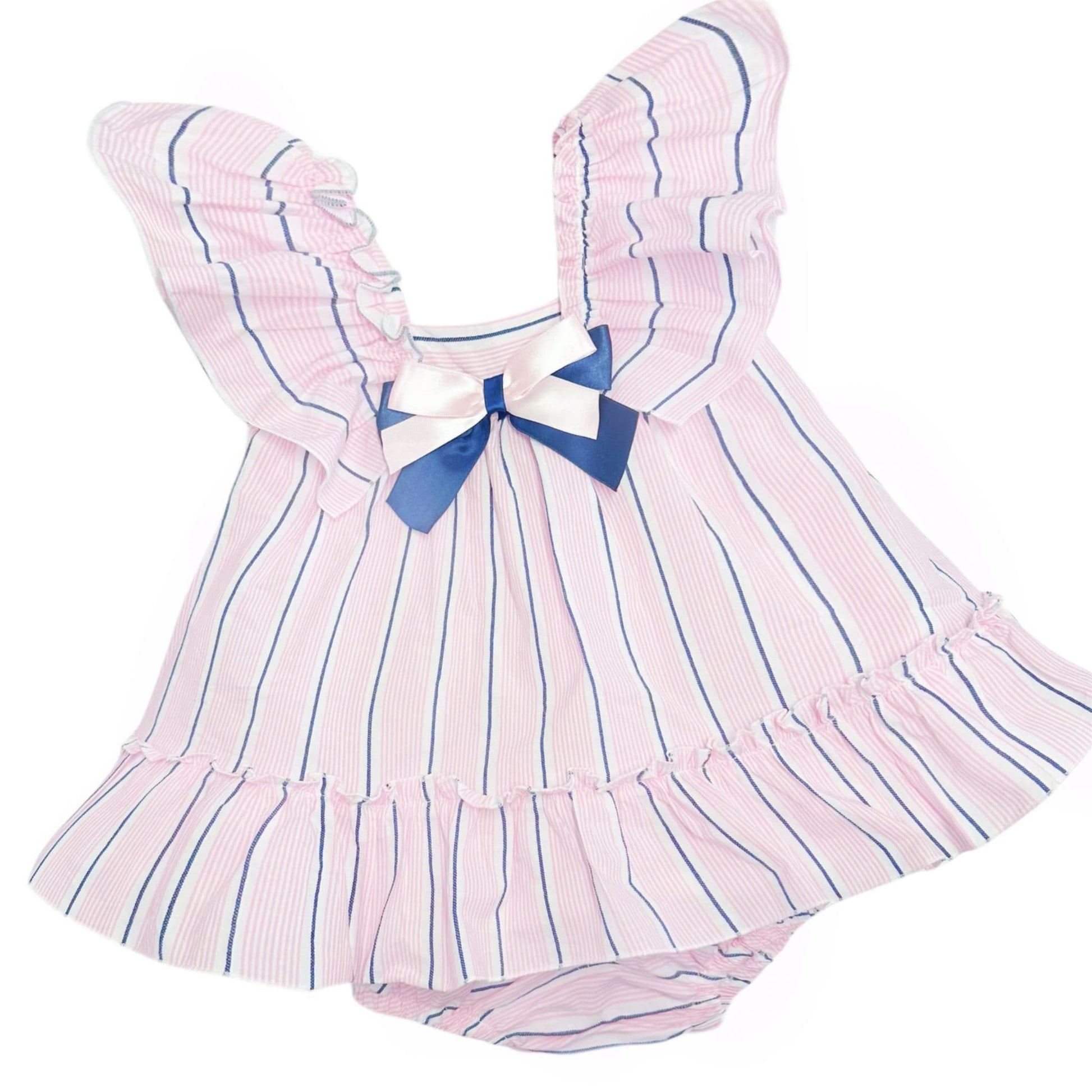 *SALE* Baby Girl Blue/Pink Sun Dress with Pants "LM2402"