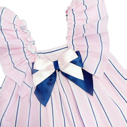 *SALE* Baby Girl Blue/Pink Sun Dress with Pants "LM2402"