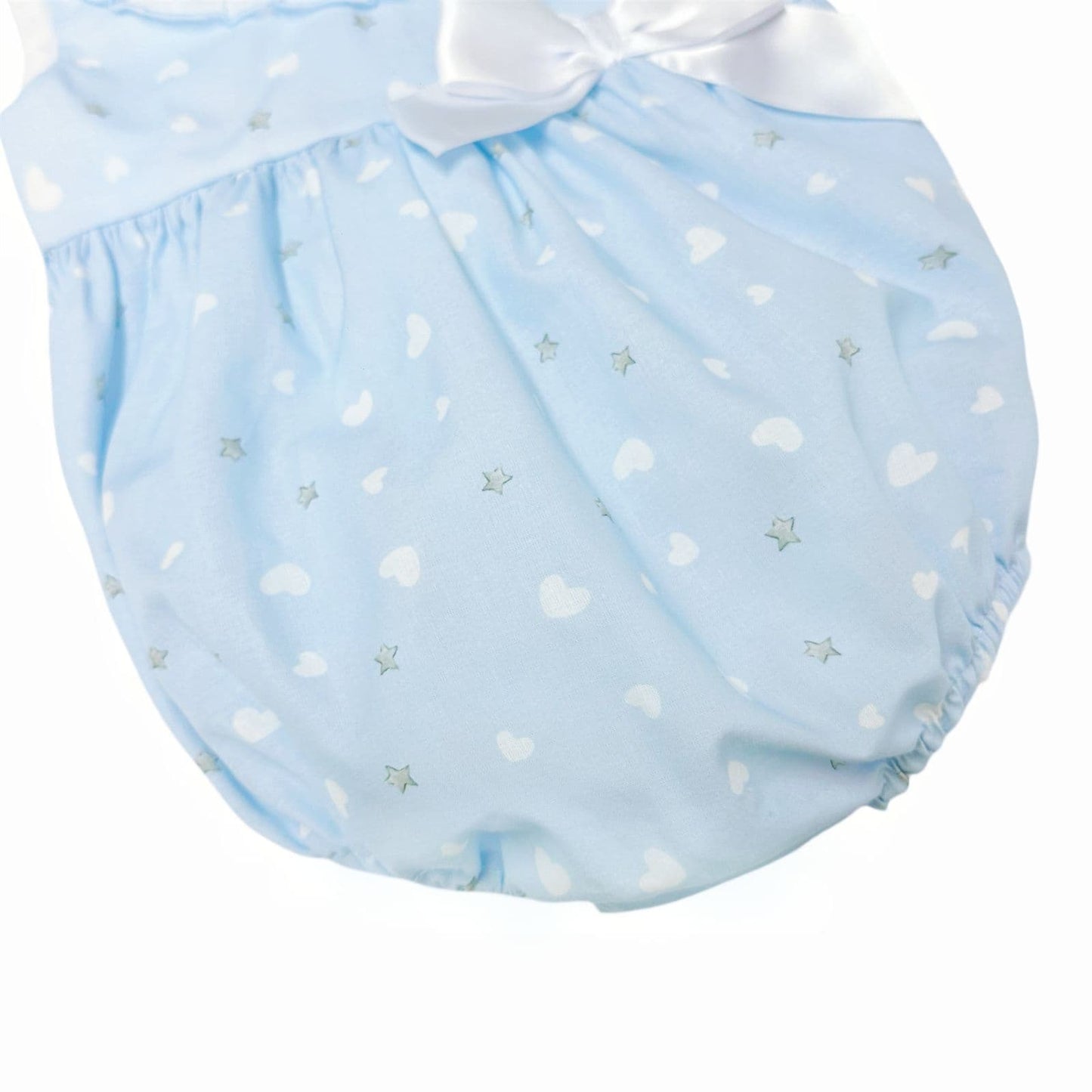 *SALE* Baby Girl Blue Smocked Collar Romper "MYD2419"