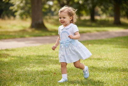 *SALE* Baby Girl Blue Stripe Pinafore Dress with bodysuit "MYD2346B"