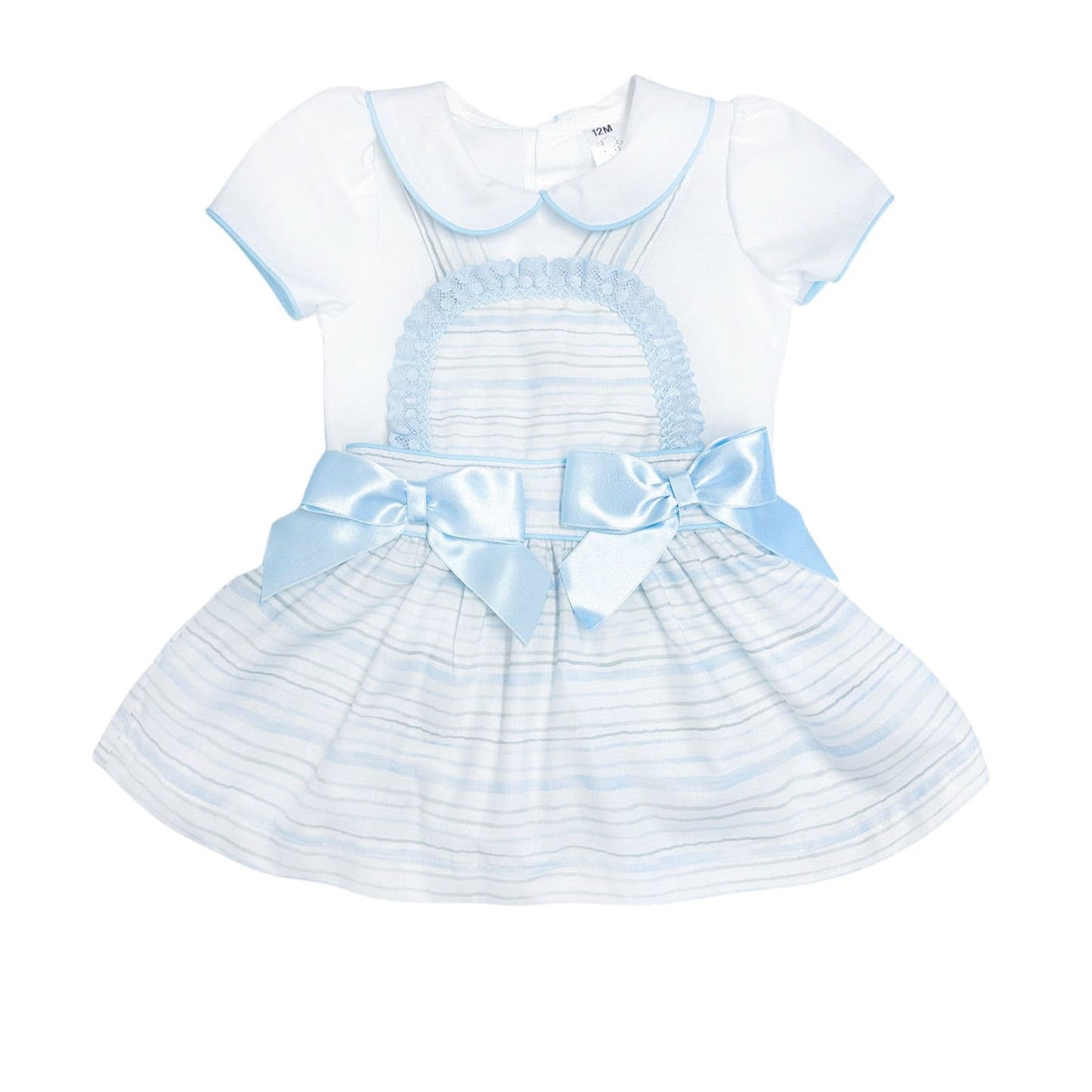 *SALE* Baby Girl Blue Stripe Pinafore Dress with bodysuit "MYD2346B"