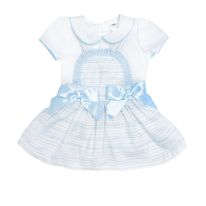 *SALE* Baby Girl Blue Stripe Pinafore Dress with bodysuit "MYD2346B"