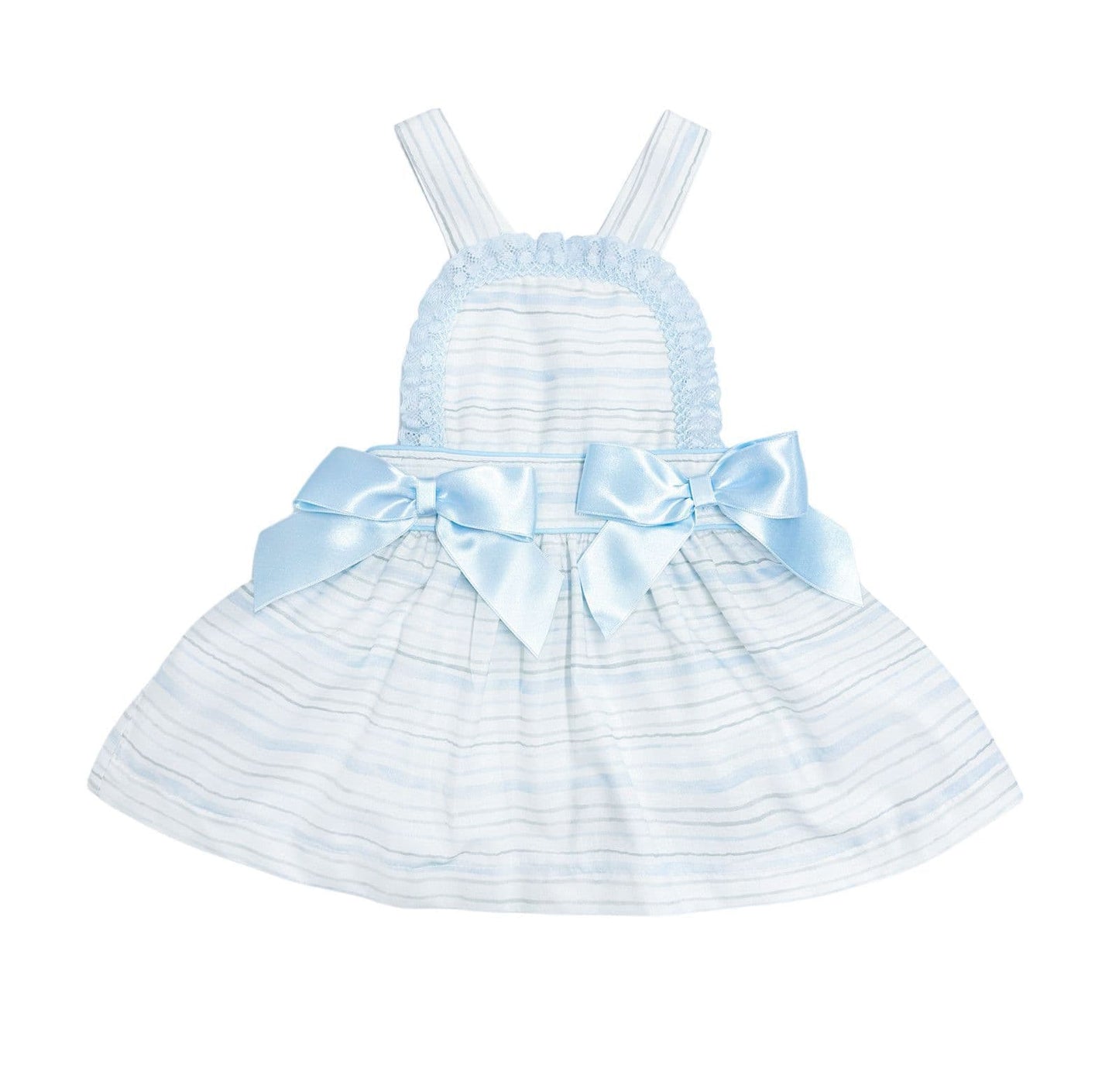 *SALE* Baby Girl Blue Stripe Pinafore Dress with bodysuit "MYD2346B"