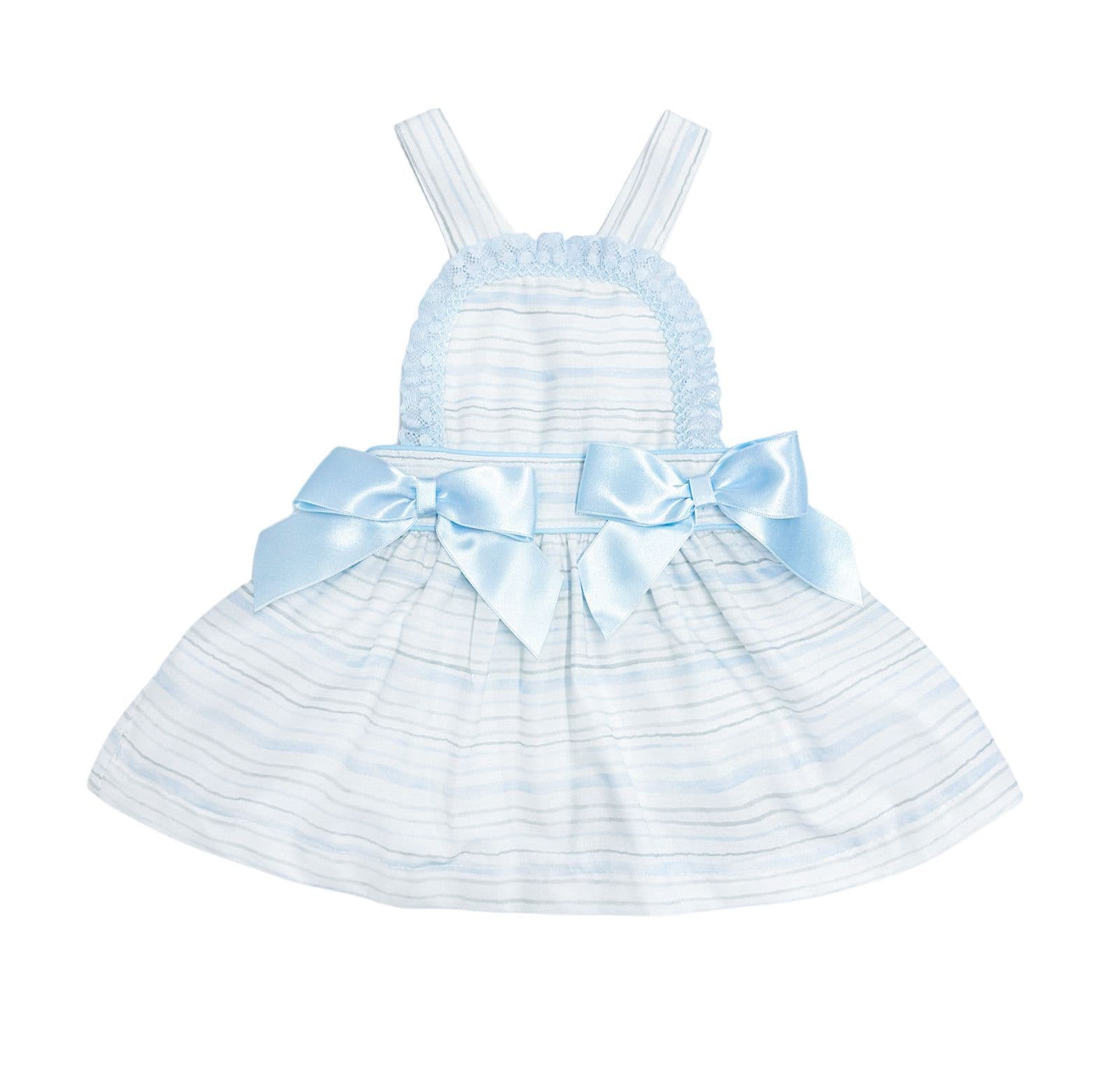 *SALE* Baby Girl Blue Stripe Pinafore Dress with bodysuit "MYD2346B"
